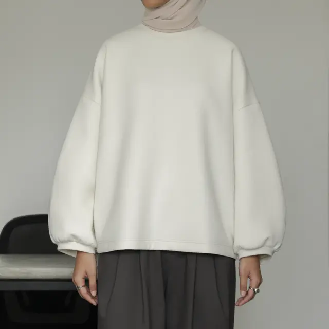 Sabamodest - Puffy Blouse - Atasan Puffy Blouse Sweater Wanita 5