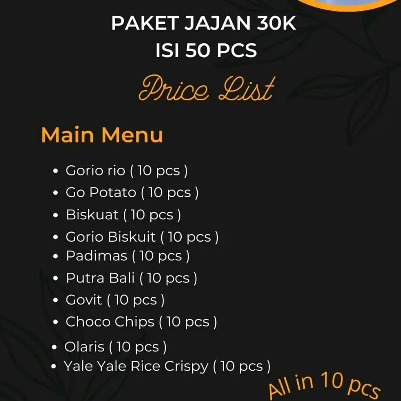 Paket Jajanan 50pcs - Bisa Request Sendiri - Cuma 30rb'an - Snacks-Gift 1