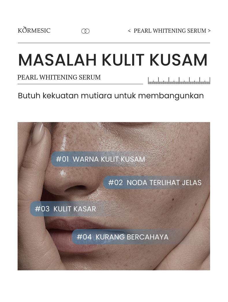 KORMESIC Serum Pearl Gold Brightening 40ml  Mengurangi Garis Anti