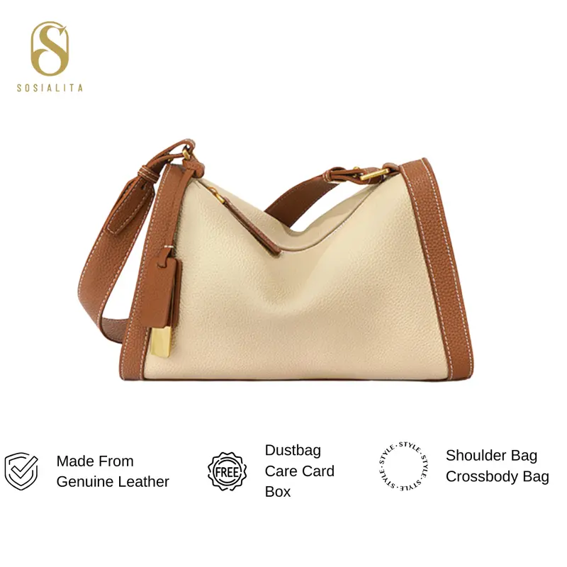 Sosialita Elara Genuine Leather Bag Tas Kulit Asli Tas Wanita Shoulder Bag Tas Kerja Tas Bahu 0