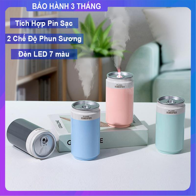 Máy Phun Sương Mini Flame Tích Hợp Pin Sạc Kiêm Máy Xông Tinh Dầu Có Đèn LED Đổi Màu Tạo Độ Ẩm Làm Mát Không Khí Phun Tinh Dầu Máy Khuếch Tán Tinh Dầu