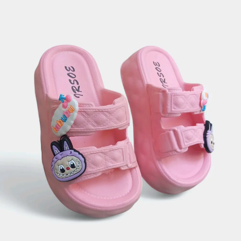 Sandal Anak Perempuan Double Strap Motif Labubu IR572 2-8 Tahun Fashion Ringan Nyaman Empuk