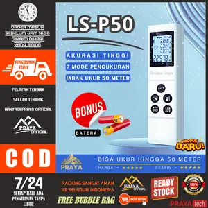 BARU LS-P50 Meteran laser 50m laser distance meter / meteran laser PRAYATECH 50 meter digital