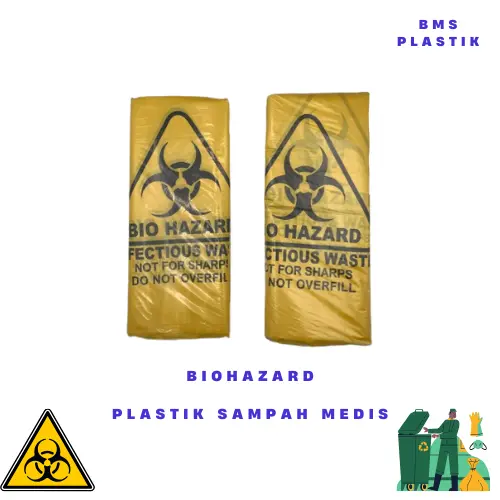 KANTONG PLASTIK SAMPAH MEDIS LIMBAH B3 LOGO BIOHAZARD 60X100 0