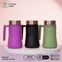 Gambar Tarsla Vacuum Flask Mug RH-117 Gelas Termos Kopi Stainless Steel Tahan Panas Dingin 480 ML - Gold Series - Black dari TARSLA OFFICIAL Kota Bogor 2 Tokopedia