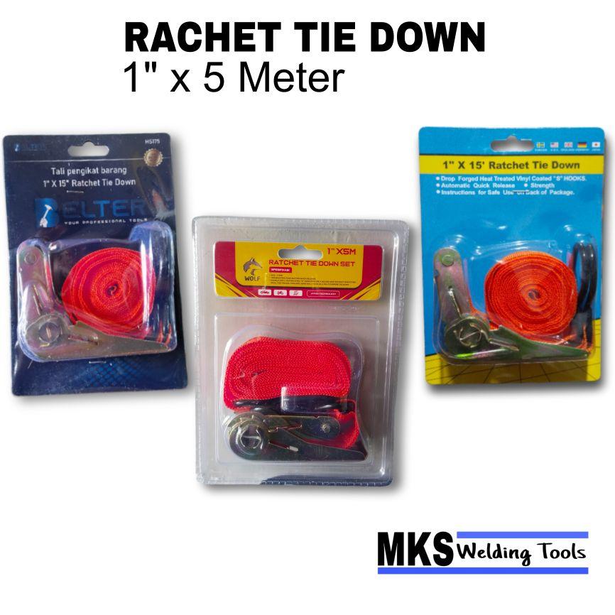 Tali Pengikat Barang 1" x 5 Meter | Rachet Tie Down Track Belt Cargo | 100% Sesuai Foto Tali Pengikat Barang 1" x 5 Meter | Rachet Tie Down Track Belt Cargo | 100% Sesuai Foto
