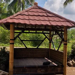 GASEBO DARI BAMBU WULUNG produk kerajinan lokal Bener