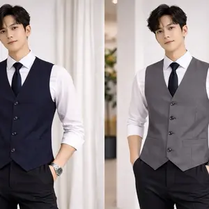 Vest Pria dewasa dan anak Multifungsi Acara Formal & Non-Formal rompi Tebal Hitam Kantor