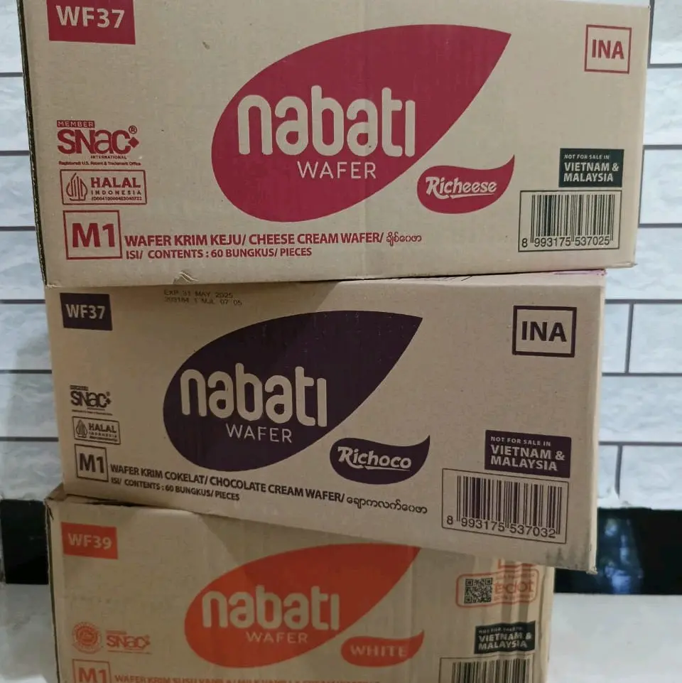 1 Dus Wafer Nabati 2000 isi 50 pcs, Camilan Cookies Food Manis Snacks Makanan Hijau Kering Biskuit Cemilan