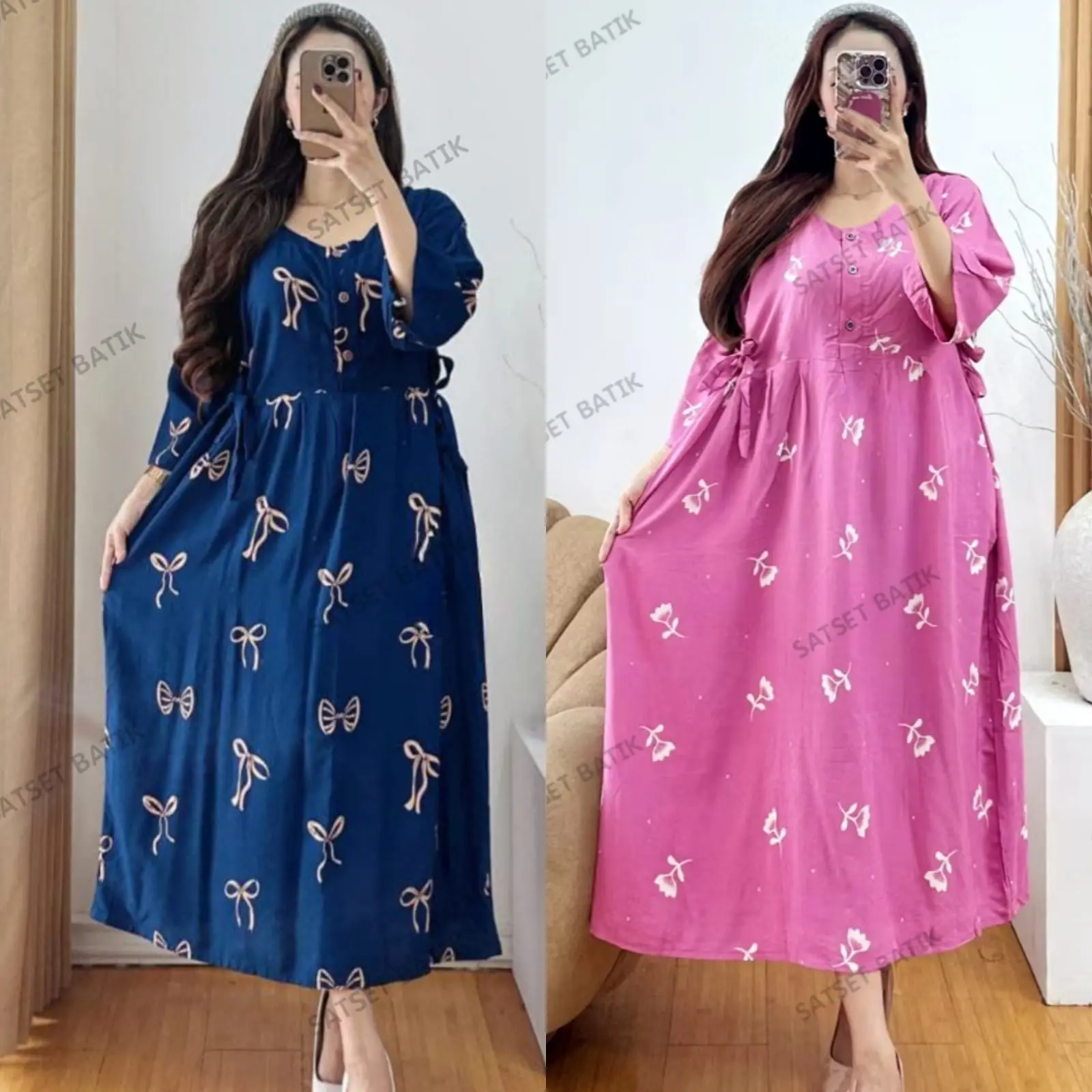 Paket Bundling Isi 2 Daster Chibi Motif Terbaru Lengan 3/4 Bahan Rayon Tebal Adem Lembut Busui Bumil Paket Bundling Isi 2 Daster Chibi Motif Terbaru Lengan 3/4 Bahan Rayon Tebal Adem Lembut Busui Bumil