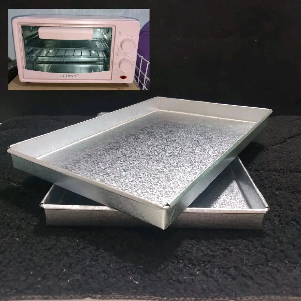 (2pcs s/d 5pcs)Loyang oven listrik kapasitas 12 liter ukuran 22cm x 15cm tinggi 2cm. Bahan GALVALUM PREMIUM TEBAL ANTI LENGKET. Kitchenware