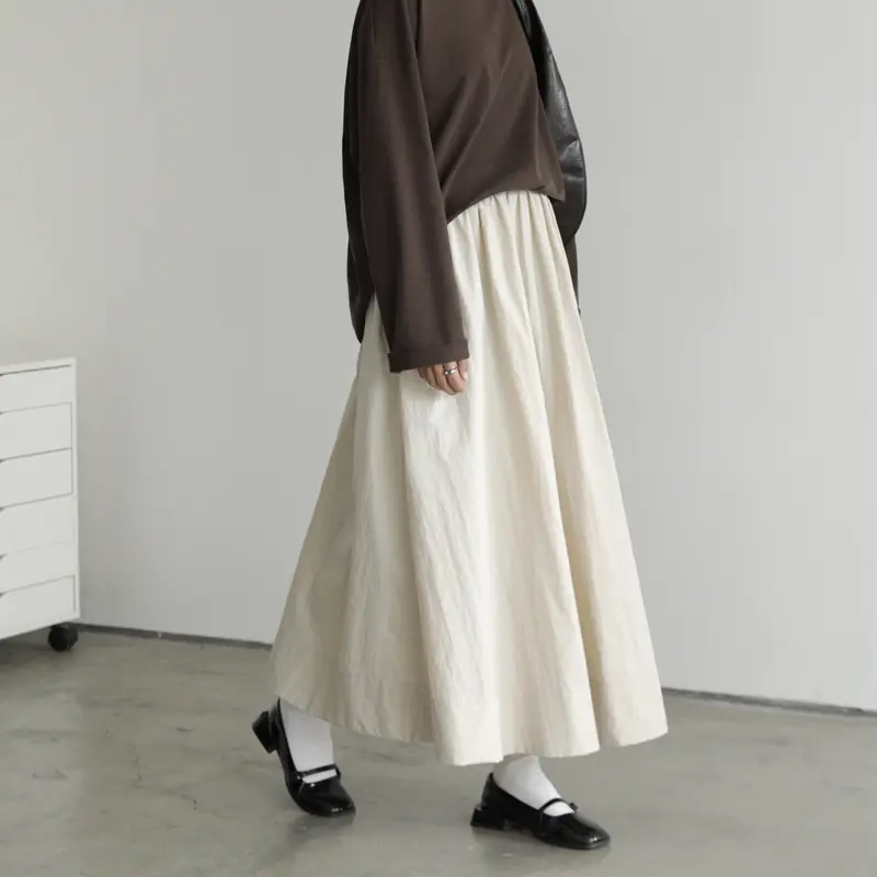 Sabamodest - Gather Skirt - Rok Nilon Pinggang Karet 5