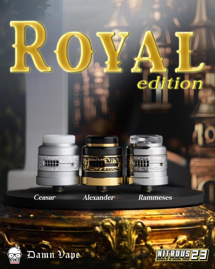 Jual Nitrous 23 Single & Dual RDA Royal Edition 23MM by Koko Sarang x Damn  Vape - Nitrous 23 RDA - CAESAR - Kota Tangerang Selatan - Osgiliath |  Tokopedia