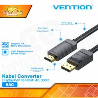 Gambar VENTION KABEL DISPLAYPORT to HDMI 4K@30Hz - HAG - 1.5 Meter dari Techno Computer Bali Kota Denpasar 1 Tokopedia
