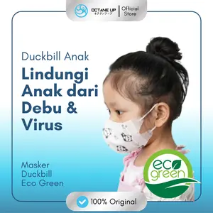 Eco Green Masker Duckbill Anak 3ply Motif Lindungi dari Debu & Virus Kemenkes Fashion 1 Box Isi 50pcs Original Perlindungan Optimal Anti Bakteri dan Virus