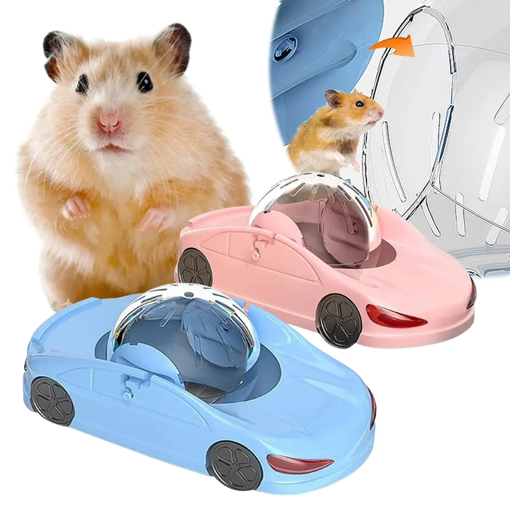 Hamster Running Ball Transparent Rolling Toy Car Exercise Wheel Hamster Car for Hamsters