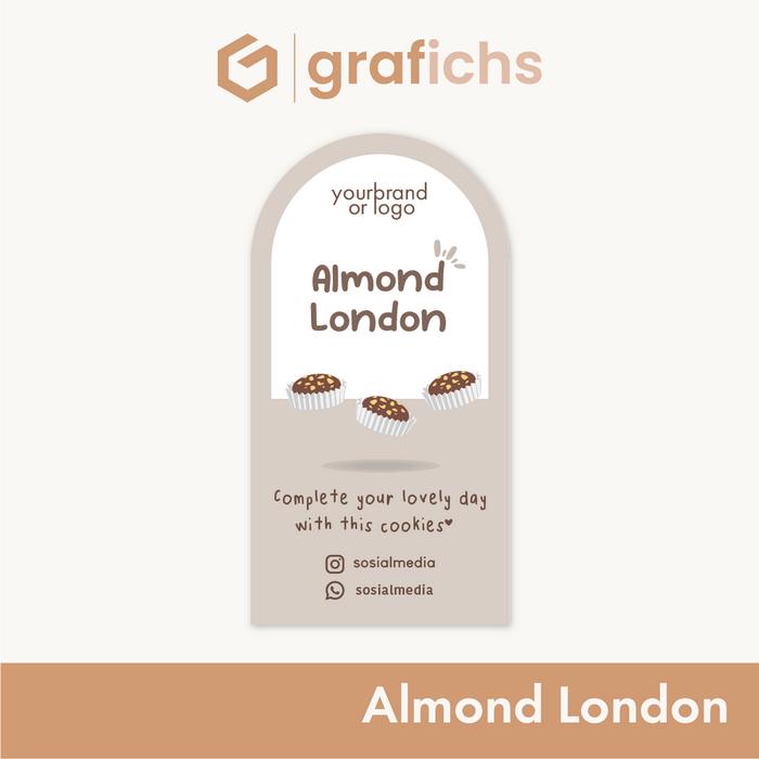 Gambar [10 pcs] Stiker Kue Cookies GISK34 by Grafichs - Almond London dari Grafichs Kab. Bogor 4 Tokopedia
