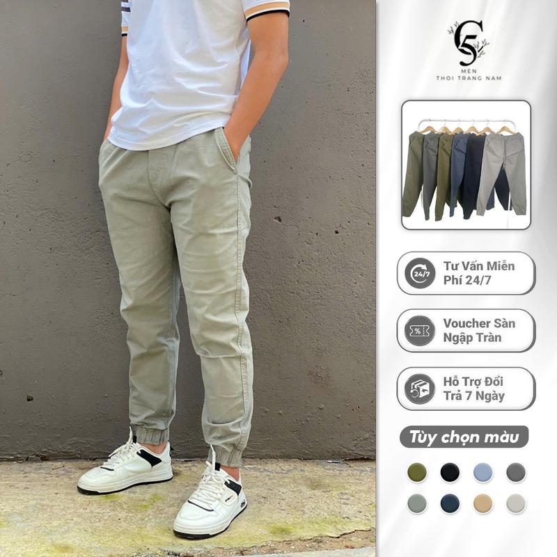 Quần Jogger kaki nam co giãn, mềm mại, phù hợp với mọi độ tuổi Menswear Sport