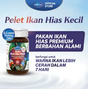 Bluecore Pelet Ikan Hias Kecil (50 GR) - Pakan Ikan Hias Kecil Untuk Ikan Guppy Ikan Cupang Ikan Glowfish dan Ikan Molly