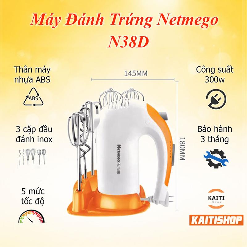 Máy Đánh Kem Cầm Tay Netmego N38D, Máy Đánh Trứng Cầm Tay Netmego N38D