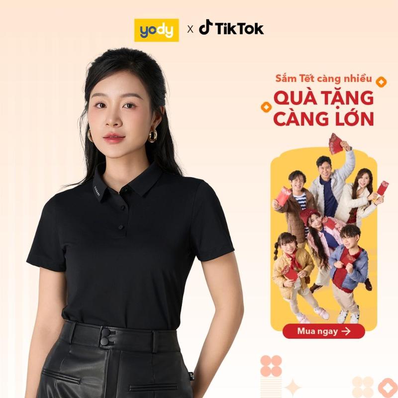 Áo POLO CAFE.DA Nữ YODY Chính Hãng Lá Cổ Công Nghệ Không Đường May WAPO25S032