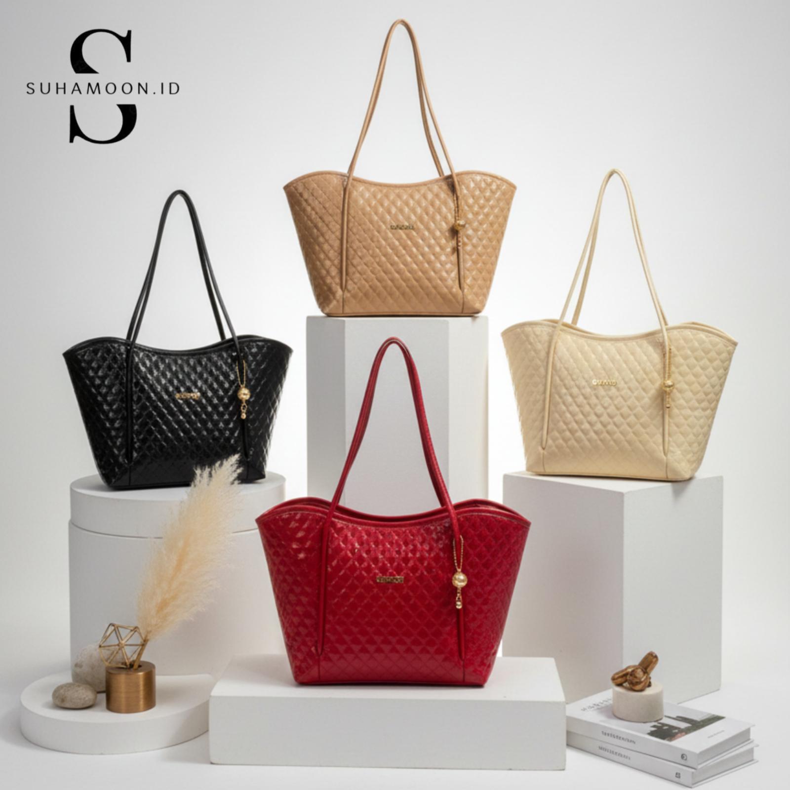 Suhamoon - Totebag Vione Glossy Bag Tas Wanita Esensial Elegan Kapasitas Luas Tas Jinjing Free Dompet dan Gantungan Suhamoon - Totebag Vione Glossy Bag Tas Wanita Esensial Elegan Kapasitas Luas Tas Jinjing Free Dompet dan Gantungan