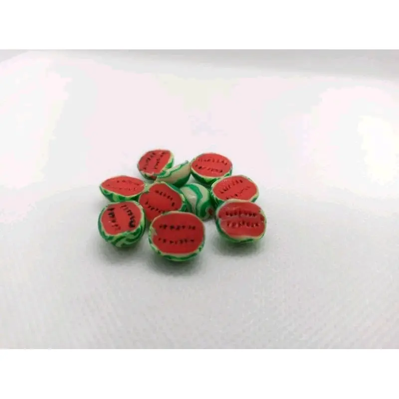 5pcs Dollhouse Miniature Fruits Watermelons for Board Games Crafts Charms Decorations DIY Dollhouse Ornaments