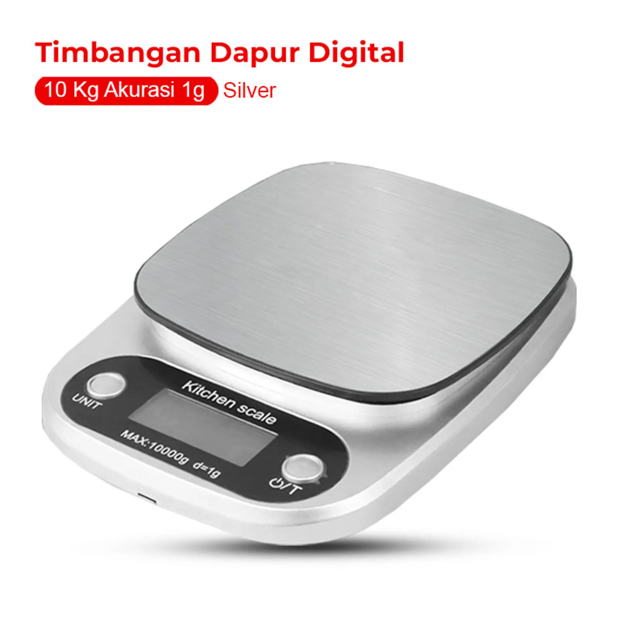 Timbangan Digital Kue 1Kg 2Kg 3Kg 5Kg 10Kg 15Kg Stainless Steel High Quality / Timbangan Dapur Kopi Tepung Kitchen Original Scale Kitchenware Besi Biru