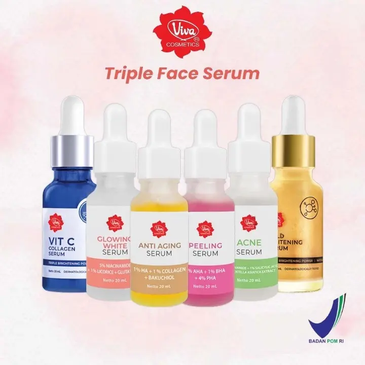Viva Face Serum 20ml serum wajah viva Mencerahkan Aging Kusam