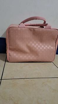 Product Review of DEVILA LUXURY NUDE PINK BOXES WATERPROOF TRAVEL BAG MEDIUM SIZE - Tas Koper Motif Kotak Mewah Murah Perempuan Mudik from B**n W**a W**a 3