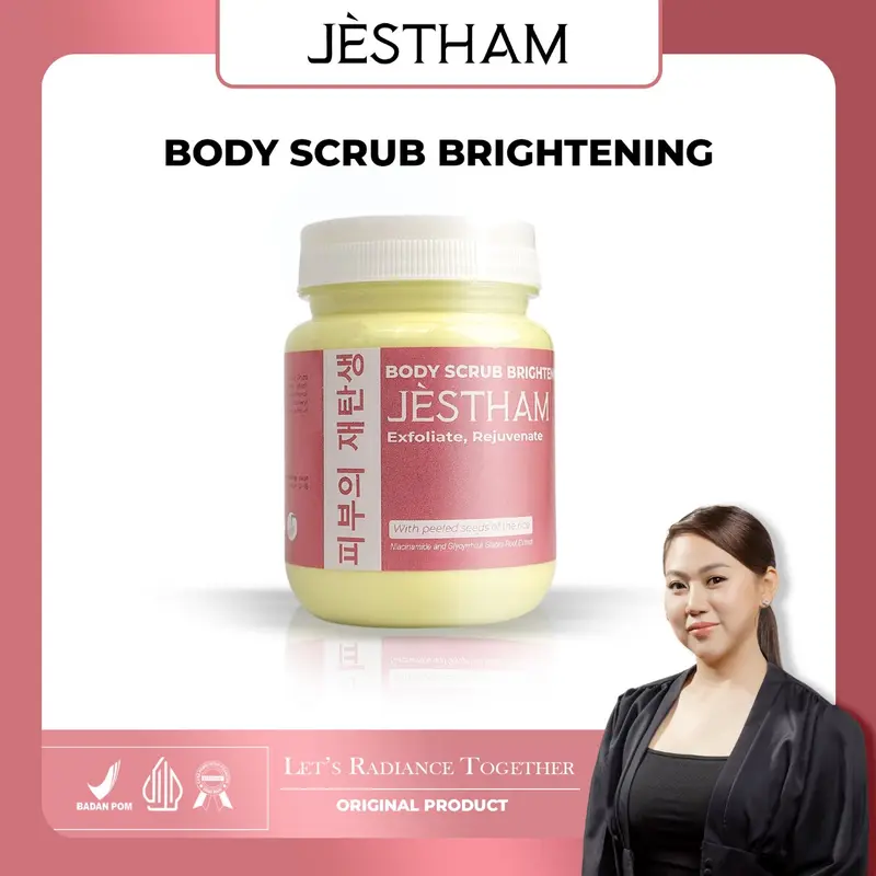 Jestham New Body Scrub Brightening - Mencerahkan Pencerah Tubuh - Lulur 5