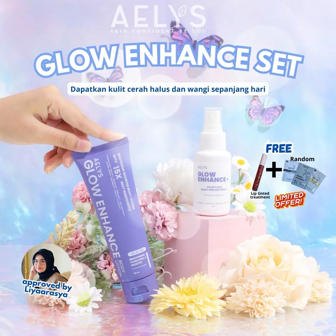 AELYS GLOW ENHANCE BODYCARE SET (LOTION & PEELING) Tubuh