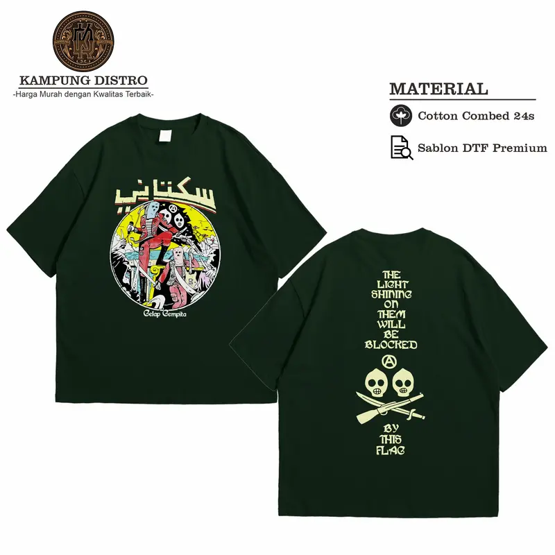 Kaos Sukatani Gelap Gempita Band Punk Official Baju Pria Wanita Tshirt Cotton Combed 24s Hitam Lembut 5