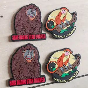 Tempelan Kulkas Magnet Save Orang Utan Borneo & Nasalis Larvatus Desain Unik dan Menarik untuk Dekorasi Rumah
