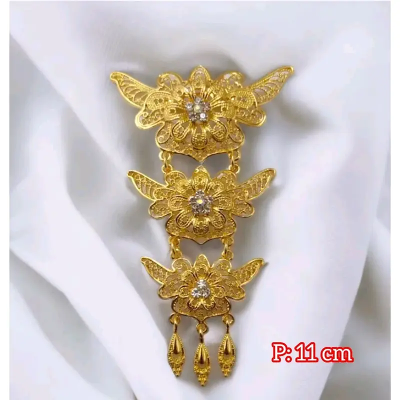 Bros Kebaya Susun 3/Bros KutuBaru/Bros Jilbab Susun,Bros Hijab Clips Silver 1
