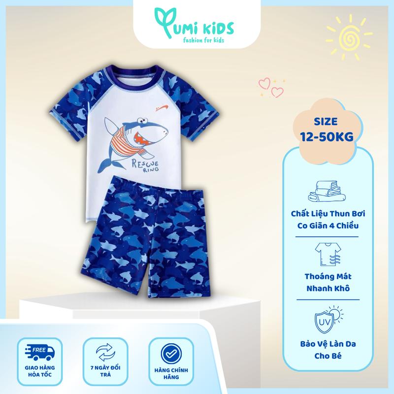 YumiKids BK22 Bikini 2 Mảnh Màu Xanh Cho Bé Trai 10-30 Kg Bikini Bé Trai Thời Trang Đi Biển Bé Trai đồ bơi trẻ em bikini cho bé