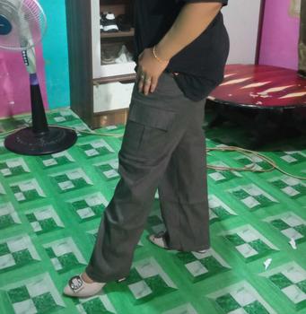 Product Review of Celana Kulot Cargo Highwaist Wanita Kekinian Zyta Full Karet ada Tali Serut Twill Combad from A**6 3