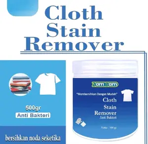 Zenin Cloth Stain Remover 500gr Penghilang Noda Membandel Pakaian Anti Bakteri & Serbuk Penghilang Jamur Tanpa Melunturkan Warna Pembersih Kain Putih - Cairan