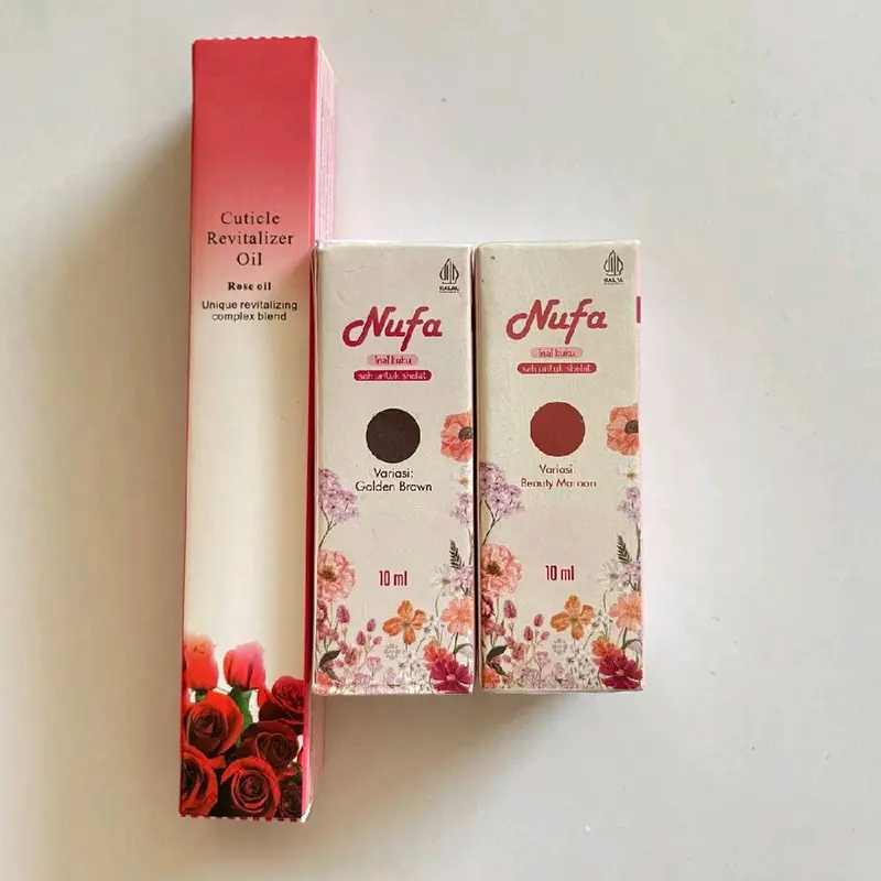NUFA INAI KUKU kutek halal sah shalat- nufa henna muslimah Serum Vitamin Nail Art Polish 3