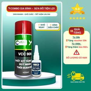 [COMBO GIA ĐÌNH] Keo 401 (30g) + Xịt tăng tốc 909 (400ml) | Sửa đồ tiện lợi – Dán nhanh – An toàn, tiết kiệm