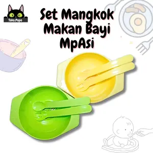 Feeding Set Mangkok SetSendok Garpu Tempat Makan Bayi Anak MpAsi