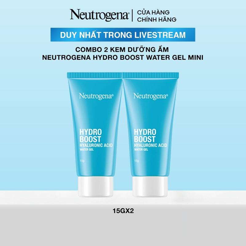 Bộ 2 Kem dưỡng giúp cấp ẩm Neutrogena Hydro Boost Hyaluronic Acid Water Gel 15g x 2 - Skincare Nữ | Chăm sóc da | Làm đẹp da Dưỡng Ẩm Da