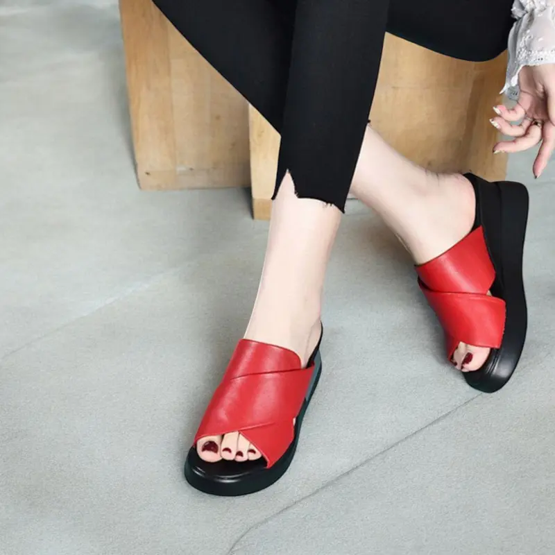 Sandal Wedges Wanita Fashion Viral Kekinian 2024 - Ukuran 37-42, Tinggi Hak 5 Cm - Sendal, Cewek Perempuan wedge  sandals 4