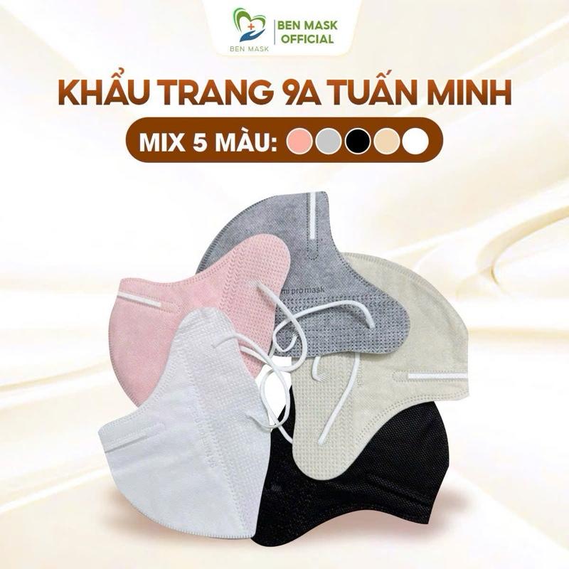 Thùng 300 chiếc khẩu trang TUẤN MINH MASK 9A Pro hàng 4 lớp cao cấp