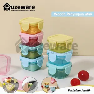 Uzeware Kotak Makanan Mini Kedap Udara Tempat MPASI Camilan Jelly Container Kecil Portable Travel