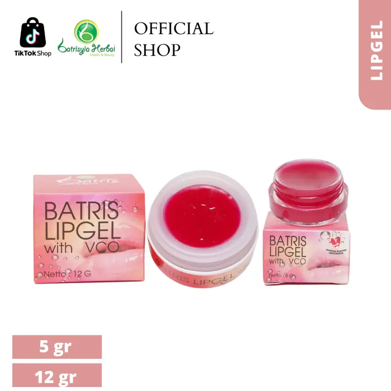 Lip Gel Batrisyia Herbal - Lipgel Melembabkan, Mencerahkan dan Melembutkan Bibir 0