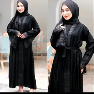 Abaya Gamis Saudi DEWASA Turky DUBAI ZUHRO Dubai best seller BY AFA SWEET Hitam
