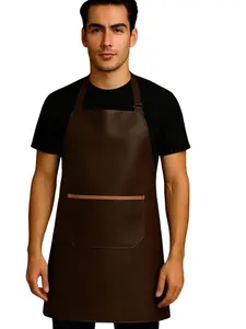 Celemek Anti Air dan Anti Minyak Size Standar 80x60 cm Bahan Kulit Sintetis PVC Apron Premium dengan Tali Pinggang dan Kunci Sodok