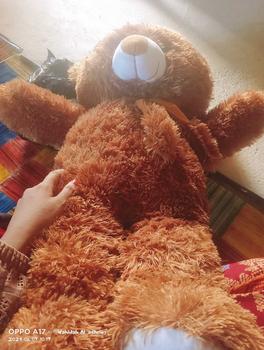 Product Review of boneka teddy bear syal telapak 75cm from s**i m**🥀 0