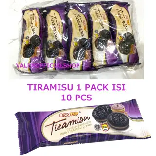 [VLN]Biskitop COOKIES Sandwich Isi 50g - Cookies sandwich Black Cookies/Tiramisu/Vanilla Mil/ Cherry 1 Pack Isi 10 lezat dan nikmat 2